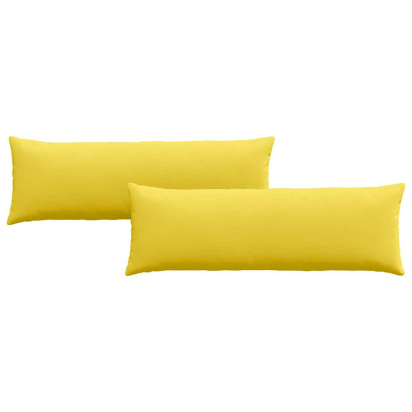 Cojines de sofá 2 pcs Amarillo Claro 120 x 40 cm tela M 2