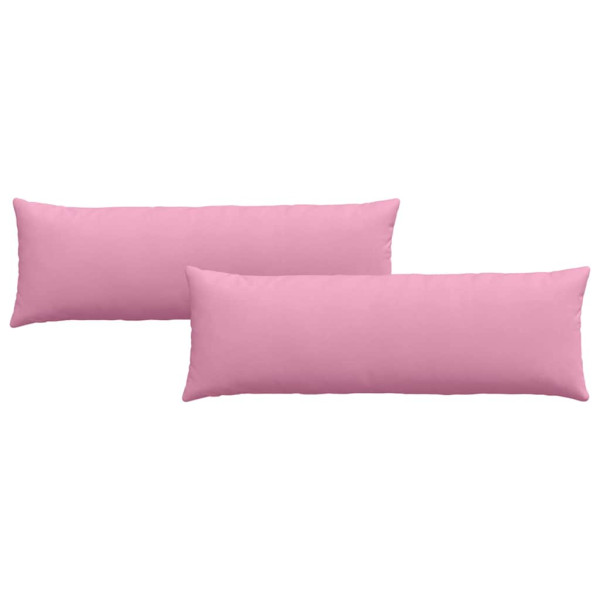 Cojines de sofá 2 pcs Rosa 120 x 40 cm tela M 2