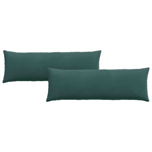Cojines de sofá 2 pcs Verde oscuro 120 x 40 cm Tela de pana H