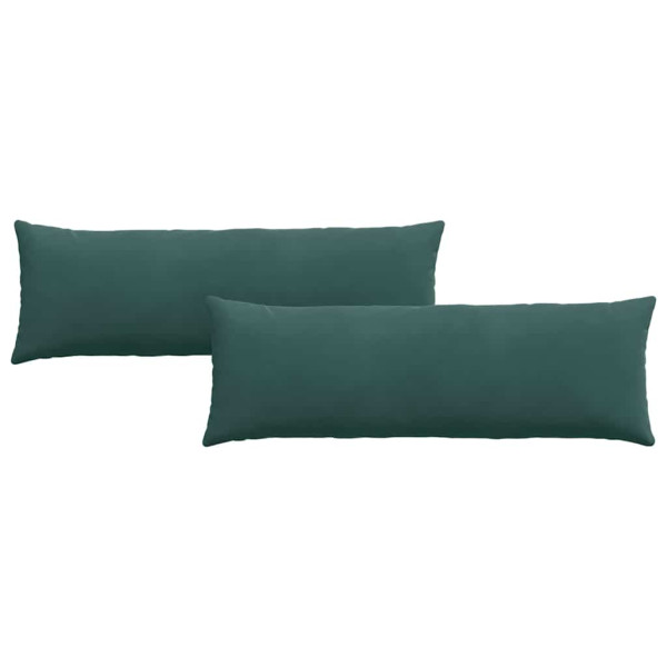 Cojines de sofá 2 pcs Verde oscuro 120 x 40 cm Tela de pana M 2