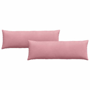 Cojines de sofá 2 pcs Rosa 120 x 40 cm Tela de pana H