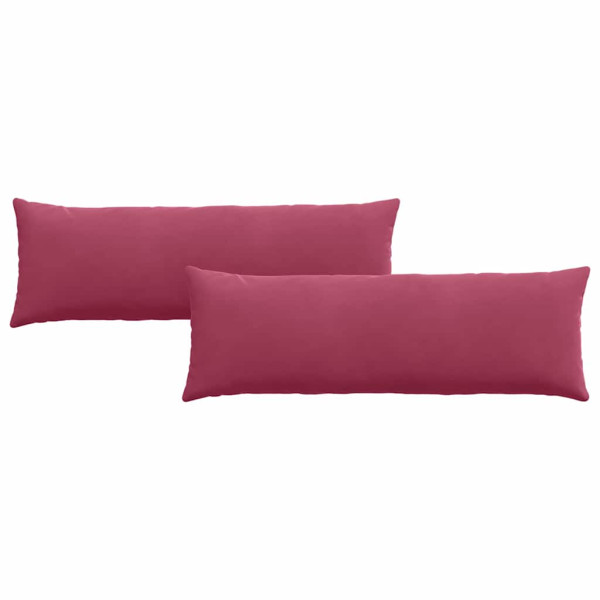 Cojines de sofá 2 pcs Rojo vino 120 x 40 cm Tela de pana M 2