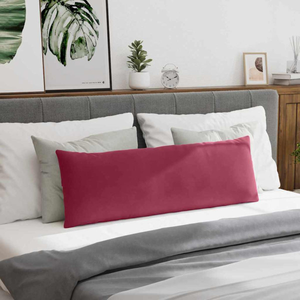 Cojines de sofá 2 pcs Rojo vino 120 x 40 cm Tela de pana M 4