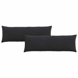 Cojines de sofá 2 pcs Negro 120 x 40 cm Tela de pana H