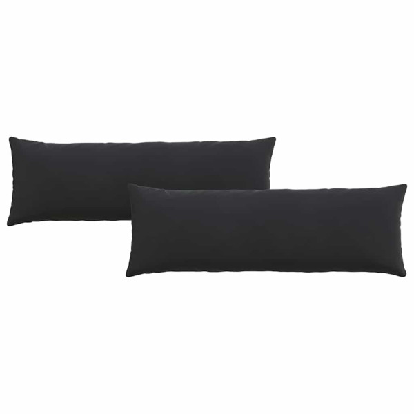 Cojines de sofá 2 pcs Negro 120 x 40 cm Tela de pana M 2