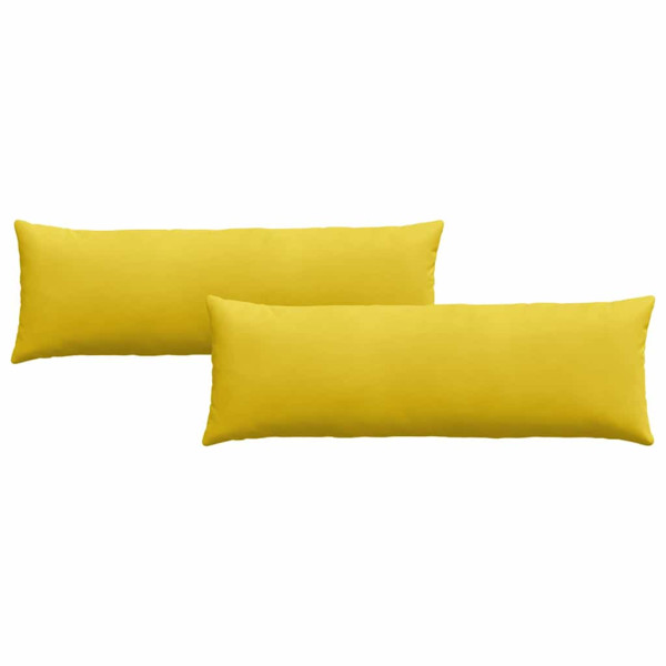 Cojines de sofá 2 pcs Amarillo 120 x 40 cm Tela de pana M 2