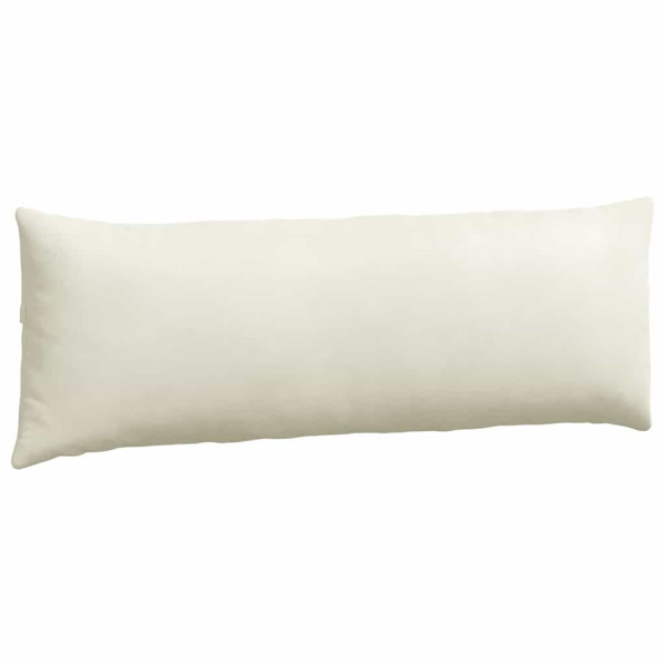 Cojines de sofá 2 pcs Crema 120 x 40 cm Tela de pana M 5