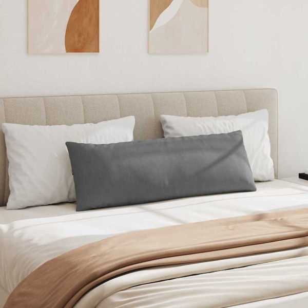 Cojines de sofá 2 pcs Gris oscuro 120 x 40 cm tela M 4