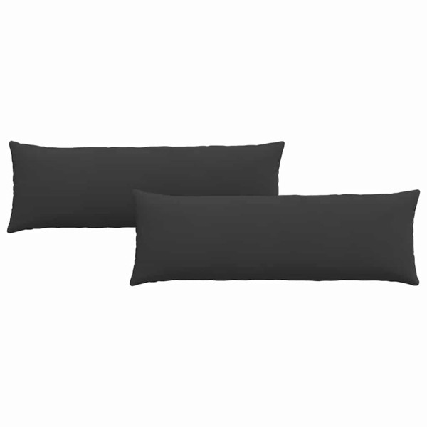 Cojines de sofá 2 pcs Negro 120 x 40 cm tela M 2