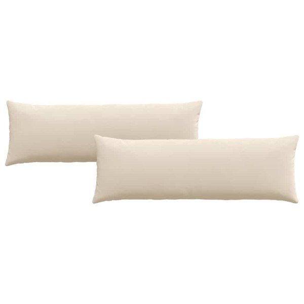 Cojines de sofá 2 pcs Beige 120 x 40 cm tela M 2
