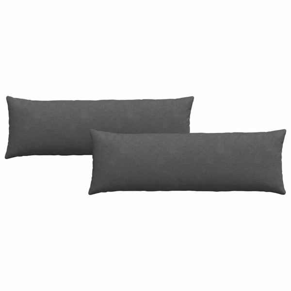 Cojines de sofá 2 pcs Gris oscuro 120 x 40 cm Tela de pana M 2