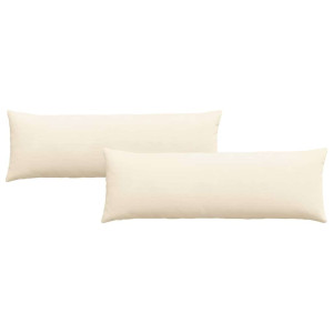 Cojines de sofá 2 pcs Crema 120 x 40 cm Tela de pana H