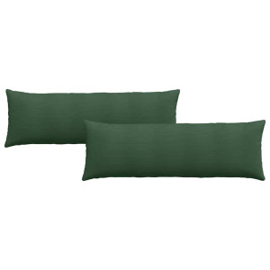 Cojines de sofá 2 pcs Verde oscuro 120 x 40 cm Tela de pana H