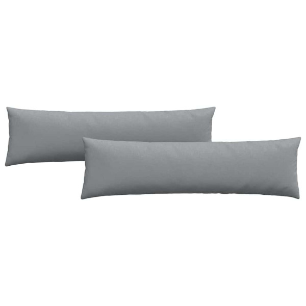 Cojines de sofá 2 pcs Gris Claro 145 x 40 cm tela M 2