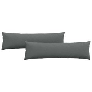 Cojines de sofá 2 pcs Gris oscuro 145 x 40 cm tela H