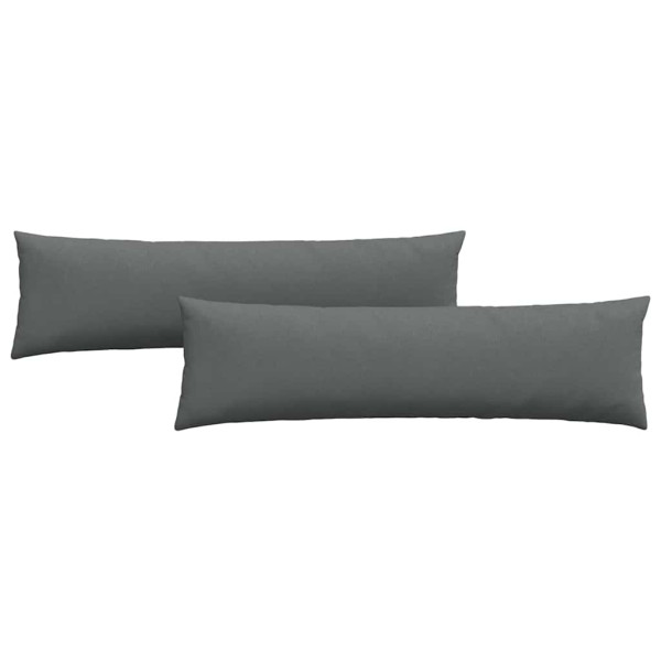 Cojines de sofá 2 pcs Gris oscuro 145 x 40 cm tela M 2
