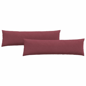 Cojines de sofá 2 pcs Rojo vino 145 x 40 cm tela H