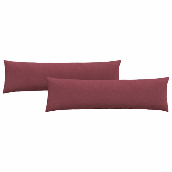 Cojines de sofá 2 pcs Rojo vino 145 x 40 cm tela M 2