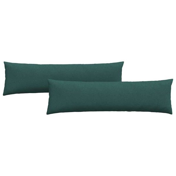 Cojines de sofá 2 pcs Verde oscuro 145 x 40 cm tela M 2