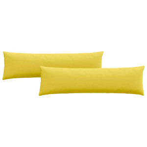Cojines de sofá 2 pcs Amarillo Claro 145 x 40 cm tela H
