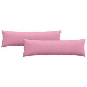 Cojines de sofá 2 pcs Rosa 145 x 40 cm tela H