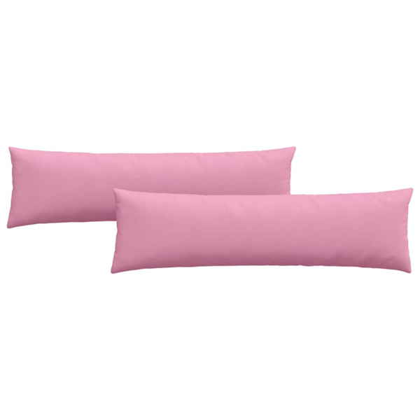 Cojines de sofá 2 pcs Rosa 145 x 40 cm tela M 2