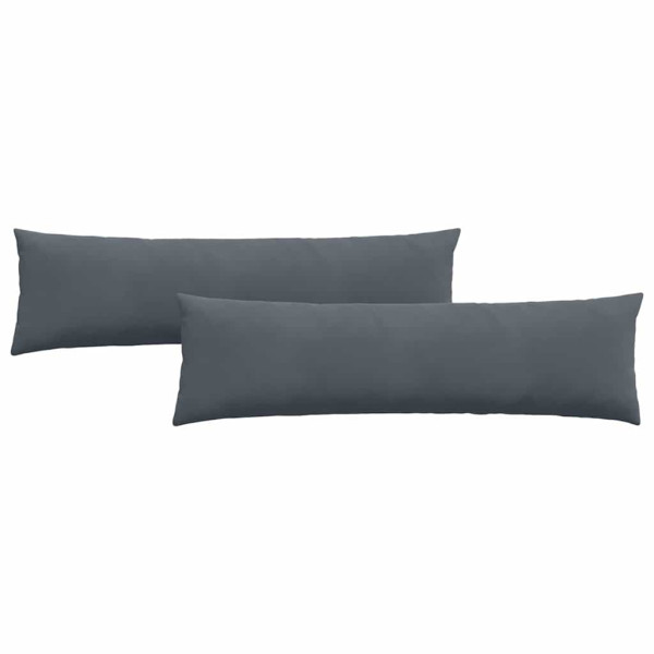 Cojines de sofá 2 pcs Gris oscuro 145 x 40 cm Tela de pana M 2