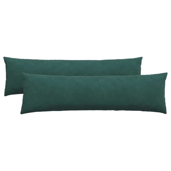 Cojines de sofá 2 pcs Verde oscuro 145 x 40 cm Tela de pana M 2
