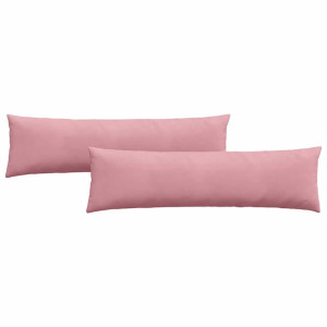 Cojines de sofá 2 pcs Rosa 145 x 40 cm Tela de pana H