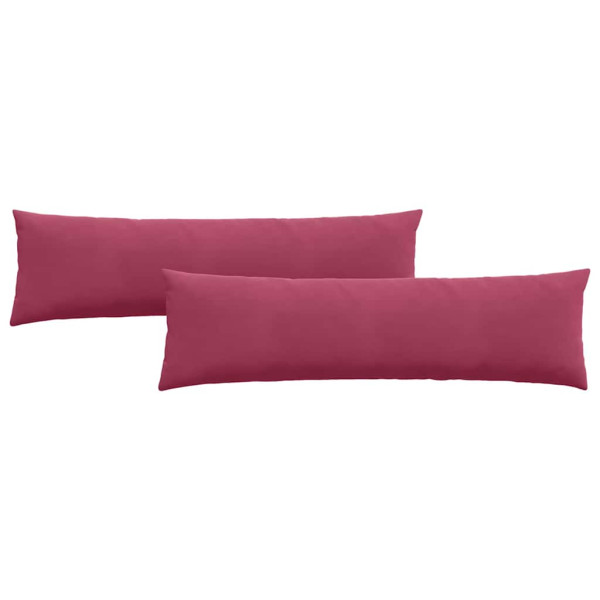 Cojines de sofá 2 pcs Rojo vino 145 x 40 cm Tela de pana M 2