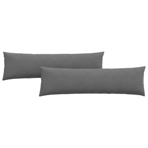 Cojines de sofá 2 pcs Gris oscuro 145 x 40 cm tela H