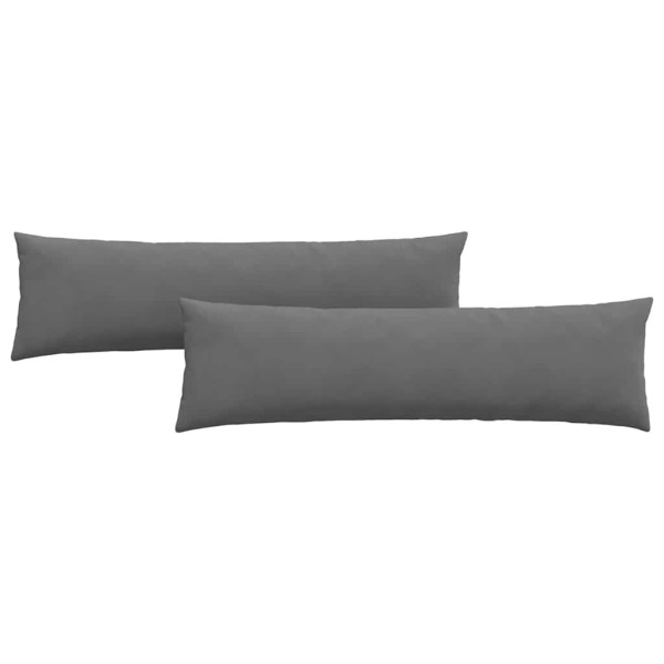 Cojines de sofá 2 pcs Gris oscuro 145 x 40 cm tela M 2
