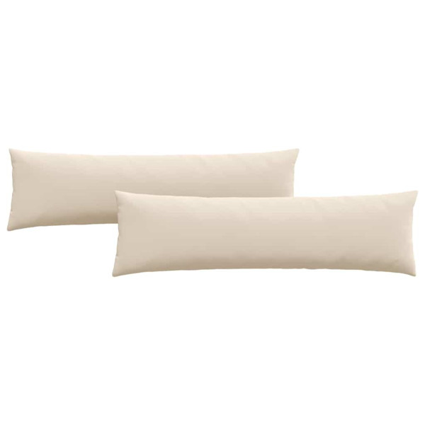 Cojines de sofá 2 pcs Beige 145 x 40 cm tela M 2