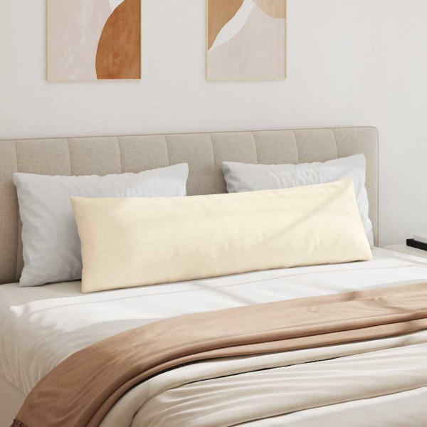 Cojines de sofá 2 pcs Crema 145 x 40 cm Tela de pana M 4