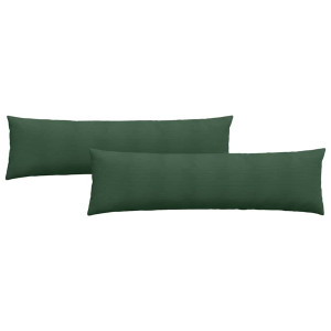 Cojines de sofá 2 pcs Verde oscuro 145 x 40 cm Tela de pana H