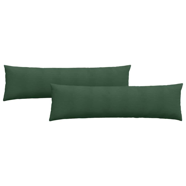 Cojines de sofá 2 pcs Verde oscuro 145 x 40 cm Tela de pana M 2