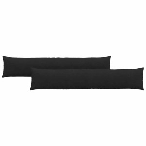 Cojines de sofá 2 pcs Negro 200 x 40 cm tela H