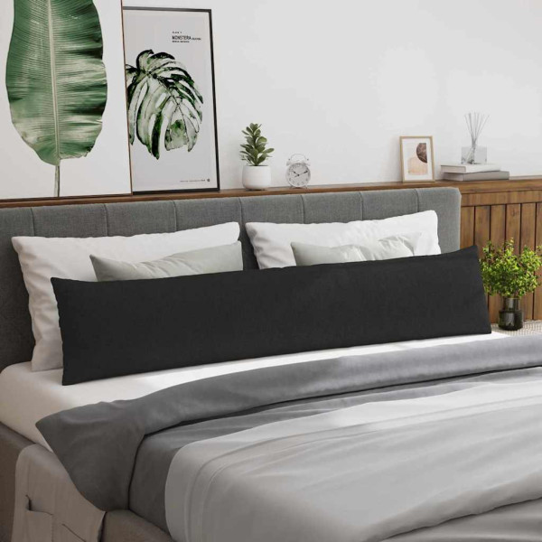 Cojines de sofá 2 pcs Negro 200 x 40 cm tela M 4