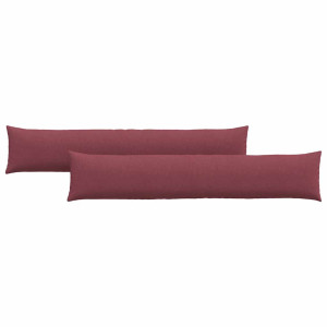 Cojines de sofá 2 pcs Rojo vino 200 x 40 cm tela H
