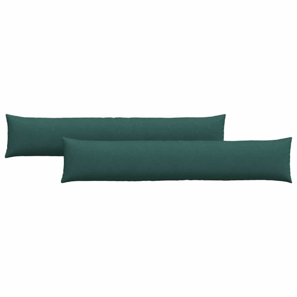 Cojines de sofá 2 pcs Verde oscuro 200 x 40 cm tela M 2
