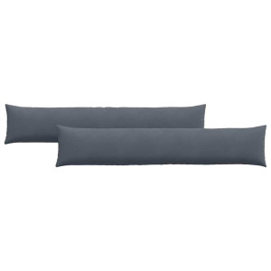Cojines de sofá 2 pcs Gris oscuro 200 x 40 cm Tela de pana H
