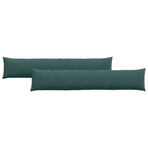 Cojines de sofá 2 pcs Verde oscuro 200 x 40 cm Tela de pana H