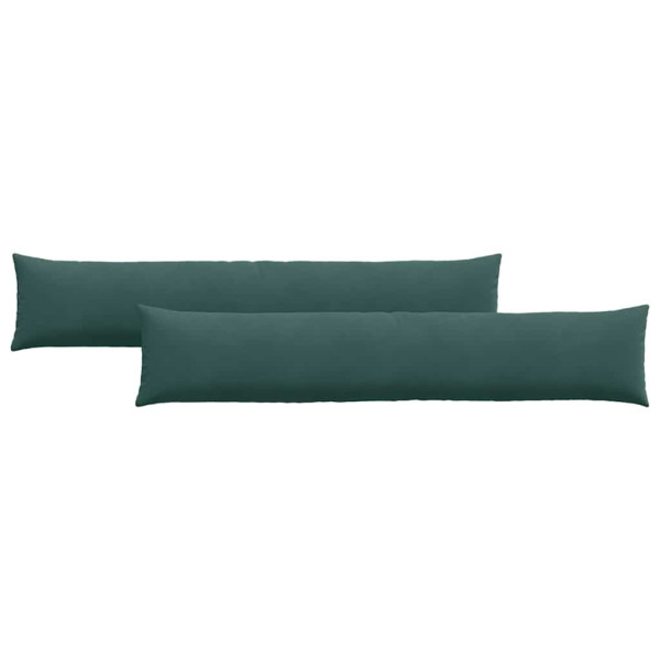 Cojines de sofá 2 pcs Verde oscuro 200 x 40 cm Tela de pana M 2
