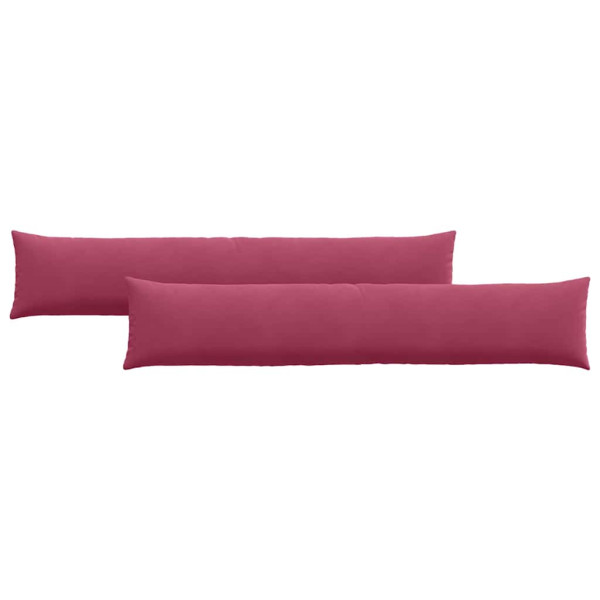Cojines de sofá 2 pcs Rojo vino 200 x 40 cm Tela de pana M 2