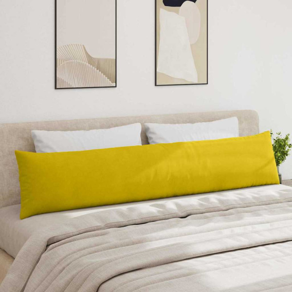 Cojines de sofá 2 pcs Amarillo 200 x 40 cm Tela de pana M 4