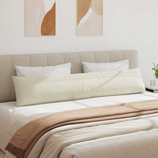 Cojines de sofá 2 pcs Crema 200 x 40 cm Tela de pana M 4