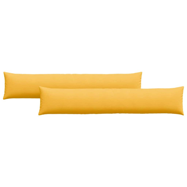Cojines de sofá 2 pcs Amarillo Claro 200 x 40 cm Tela de pana M 2
