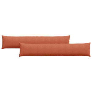 Cojines de sofá 2 pcs Rojo Naranja 200 x 40 cm Tela de pana H