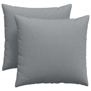 Cojines de sofá 2 pcs Gris Claro 45 x 45 cm tela H