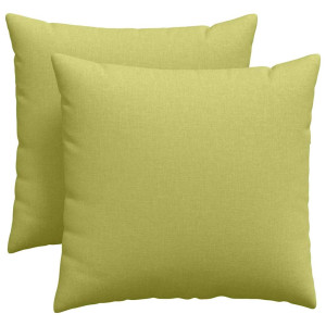 Cojines de sofá 2 pcs Verde claro 45 x 45 cm tela H